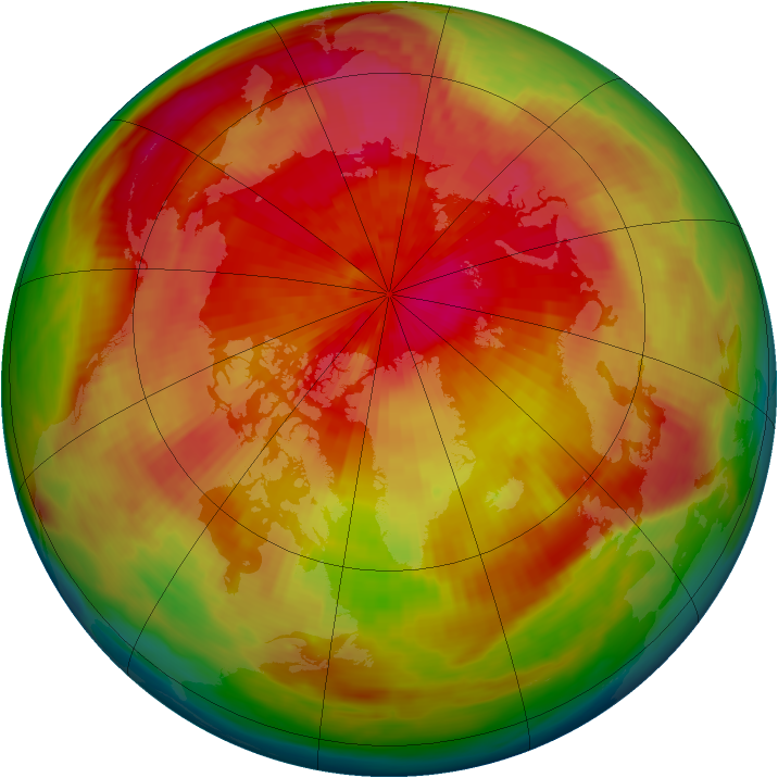 Arctic ozone map for 26 March 1980